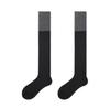 Chaussettes d'hiver tricotées pour femmes, chaussettes au-dessus du genou, antidérapantes, hautes, épissées ensemble, chaussettes chaudes pour femmes, bas de printemps pour femmes