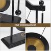 HOMSFOU 1 Set Gong with Stand and Mallet Feng Shui Brass Gong Chinese Gong Desktop Vintage Chimes Asian Gong Bell Chinese Traditional Desk Bell