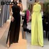Pantaloni da donna con bretelle senza maniche, stampa tinta unita, moda casual, primavera estate, tute e pagliaccetti
