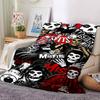 1pc Misfits Skulls Themed Printed Soft and Comfortable Home Blanket, Small Throw Blanket, Nap Blanket, Suitable As a Gift L028