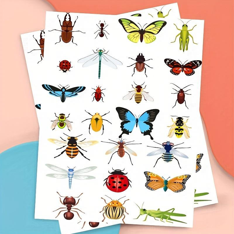 1 adet Tiny Bugs Geçici Dövme Transferleri, Vücut Çıkartmaları Seti, Böcekler, Böcekler, Böcekler Parti Hediyeleri, Doğum Günü Partisi Hediyeleri