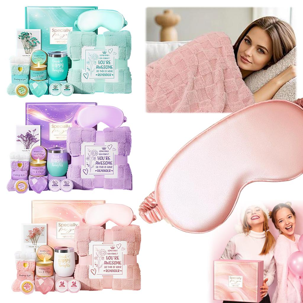 10Pcs Spa Gift Basket Self Care Gift Baskets Relaxing Spa Gift Basket Birthday Gifts for Women