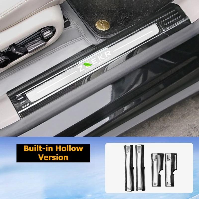 For Geely Zeekr 7X 2024 2025 Car Door Sill Scuff Plate Welcome Pedal Protection Stainless Steel Garnish DoorSill Protective Trim