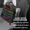 Liebe Wort und Herzen Lunchbox Isolierte Mahlzeitentasche Progress Lgbt Pride Symbol Lunchtasche Lebensmittelbehälter für Schule Reise Picknick