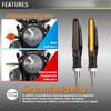 2PCS,24LED,High brightness,Motorcycle Indicators Flowing Turn Signal Lights,Motorbike Turning Indicators Daytime Running Lights Brake Lights