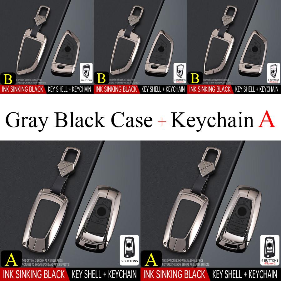 Zinc Alloy + PU Leather Car Key Case Cover for Holder for BMW F20 F30 G20 F31 F34 F10 G30 F11 X3 F25 X4 I3 M3 M4 1 3 5 Series