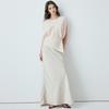 100% Mulberry Silk Summer Round Neck Dark Pattern Jacquard Elegant Light Luxury Style Slimming Silk T-shirt for Women