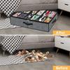 Under-Bed Foldable Shoe Storage Box, Portable, Large Capacity, Thickened Non-Woven Fabric for Home.