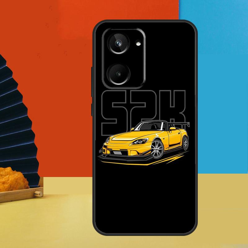 Yellow Jdm Cars For Realme 15 Pro 14 12 11 10 13 Pro Plus C65 C67 C63 C61 C55 C51 C53 C35 C75 GT6 GT7 Case