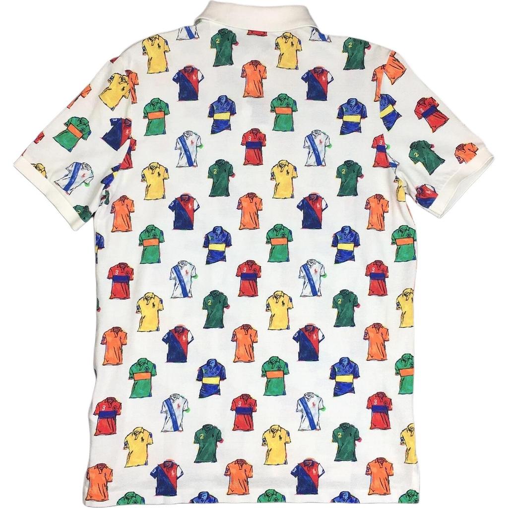 Polo Ralph Lauren Classic Fit All Over Print Mesh Polo Shirt Men tops White 710864994-001