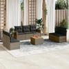 VidaXL Garden Lounge Set with Cushions 8 Pcs, Patio Sofas, Patio Furniture Set, Outdoor Furniture, Grey 3256851