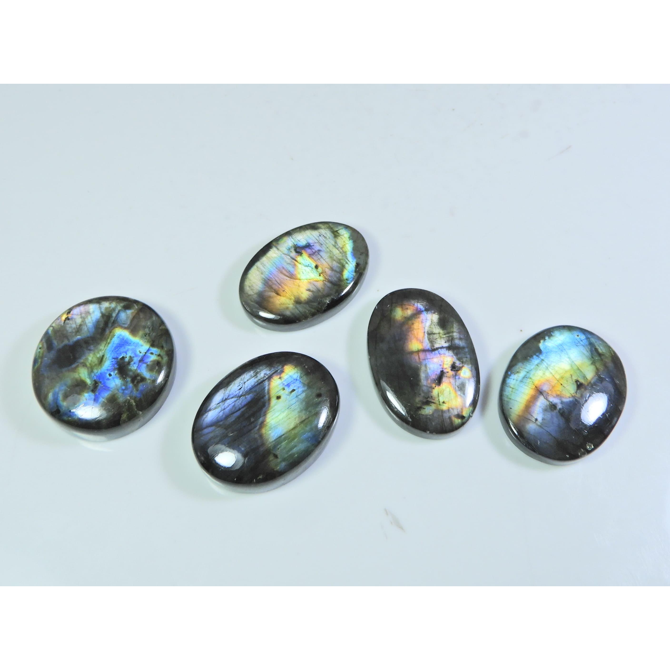 

157 Карат. Натуральный розовый спектролит лабрадорит микс кабошон драгоценный камень 5 шт. лот A-792