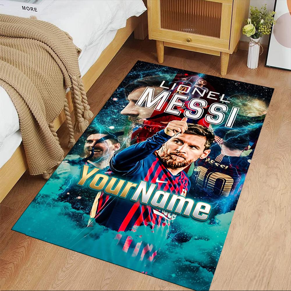 Messi Personalized Text Area Rug Perfect for Hallway Playrooms Foyer Study room Antislip Carpet Office home decor