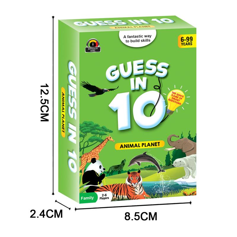 Educational Game : Animal Planet - Guess In 10 (Ages 6-99) Card Game of Smart Questions General Knowledge for Kids and Families