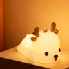 LED Rechargeable Cartoon Deer Lamp Decoration Bedside Lamp Silicone Wireless Night Lights Touch Control Night Light M4YD