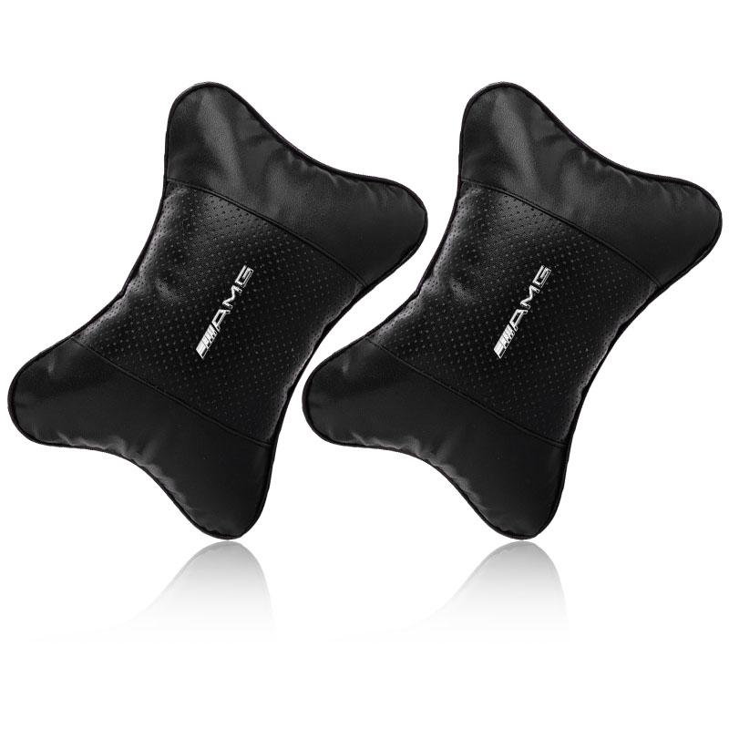 Bilsete Nakkestøtte Auto Logo Nakkepute Biltilbehør For Mercedes-Benz AMG C500 C200 C300 A B C E GLA CLA GLK GL ML GLE W204 W205 W203 W211