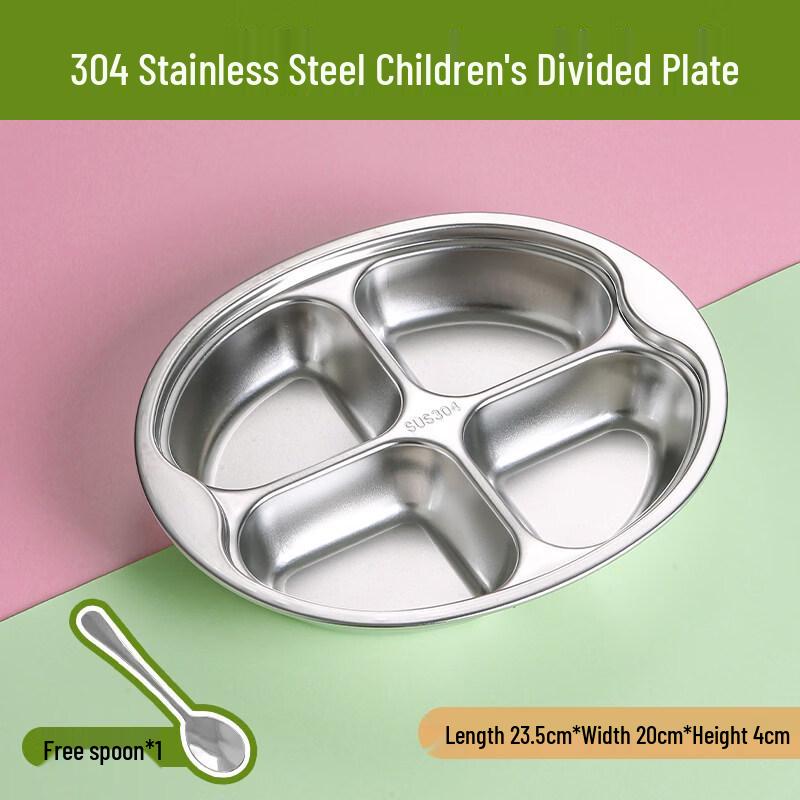 

Kids 304 Stainless Steel Divided Meal Plate
