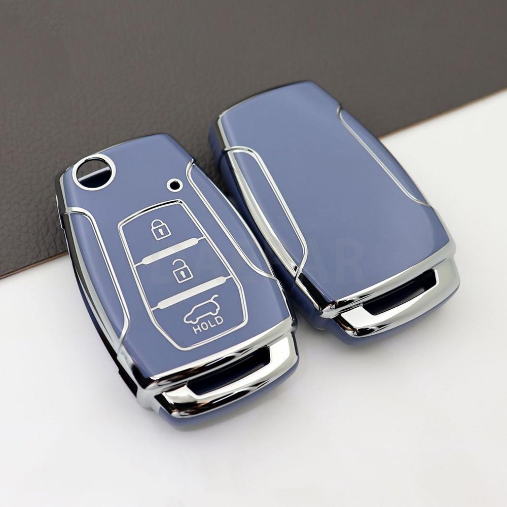 TPU Car Key Fob Bag for SsangYong Kyron 2 Sanka Actyon Korando Tivoli 2020 Musso Korea Car Flip Key Case Cover Shell Accessories