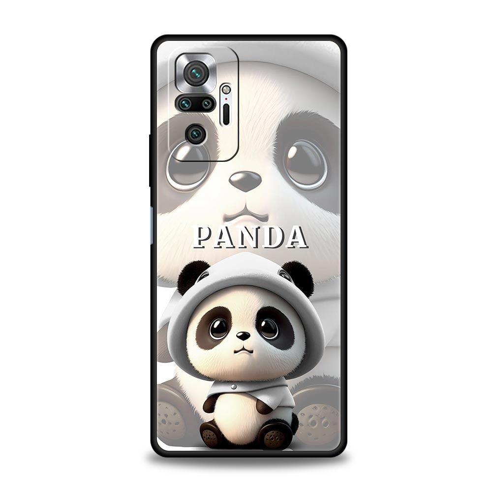 Baby Panda Phone Case Cover for Redmi 14C 10C Note 15 14 13 12 10 11 K40 Pro Plus 5G Shockproof Soft TPU Shell Fundas Capas Bag