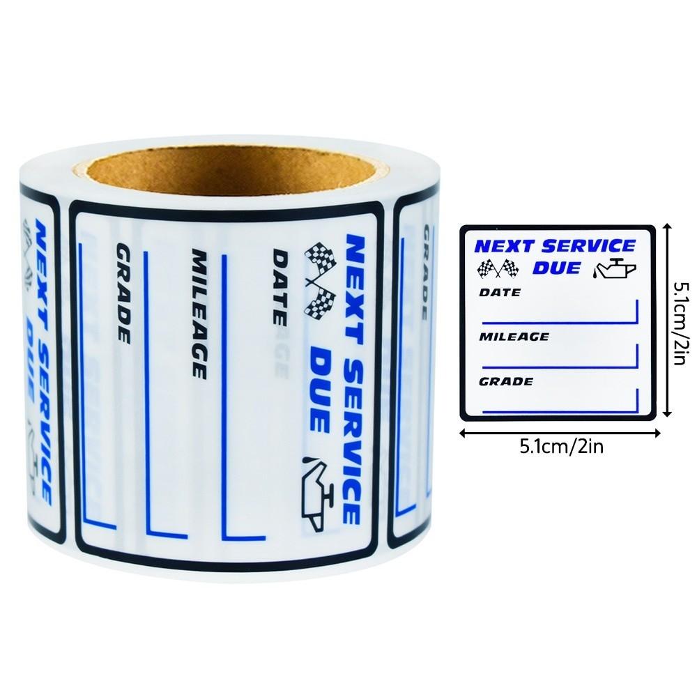 Clear Transparent Surface Maintenance Reminder Label Car Service Sticker Auto Repair Shop