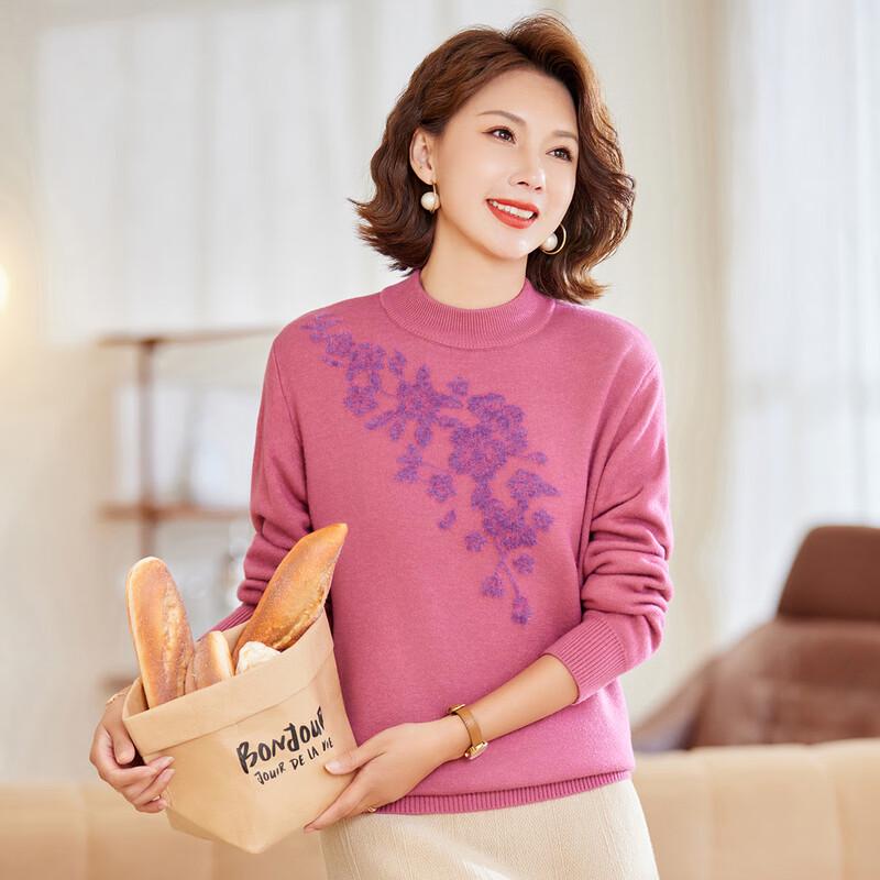 Pasite Women's Mock Neck Fleece-Lined Thermal Sweater