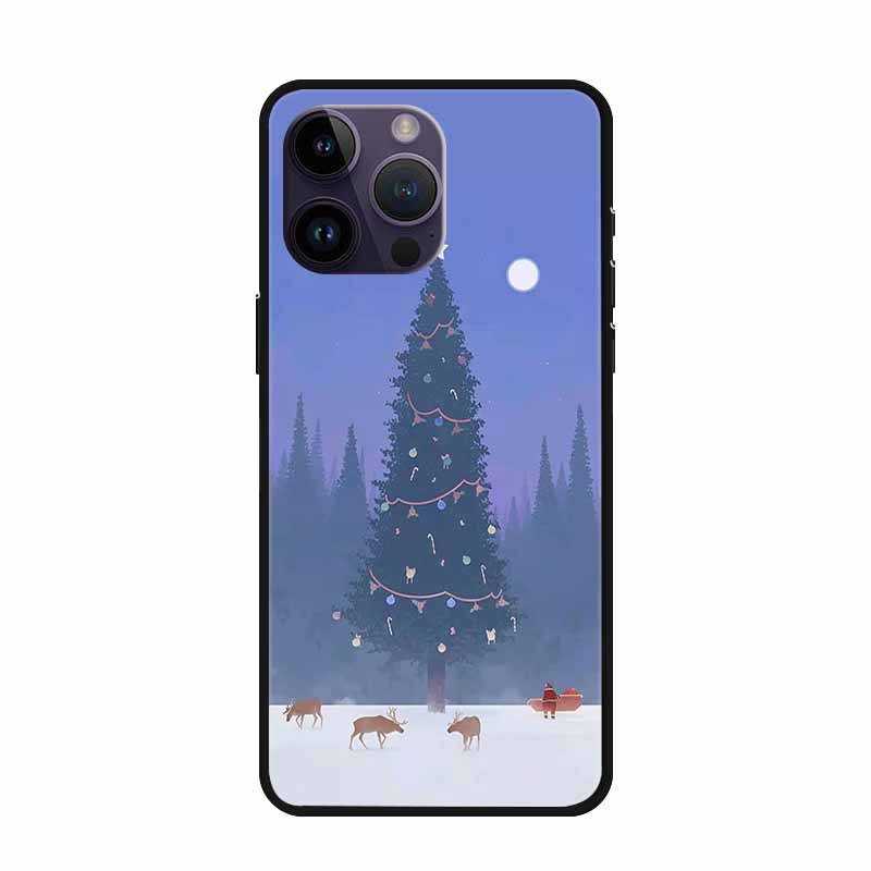Christmas Case For iPhone 15 Pro Max Cover iPhone 15 Plus Lovely Soft Silicone TPU Back Phone Case For iPhone 15 Pro Cover Coque