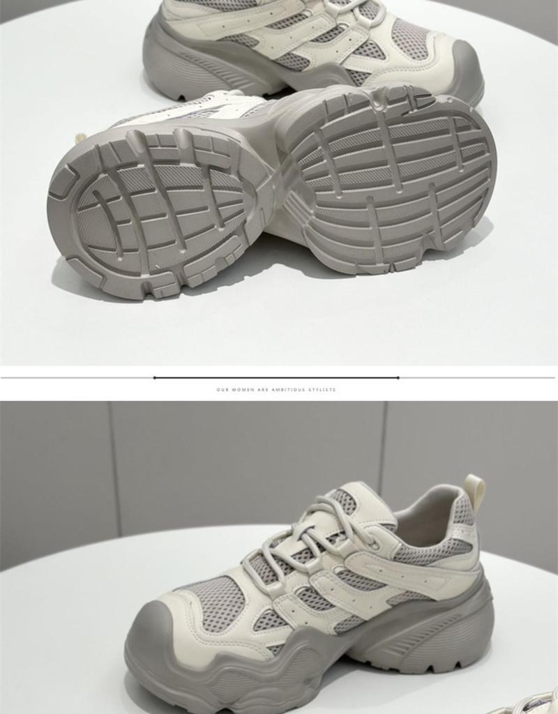 Korean Street-Style Trendy Dad Shoes: 2025 Spring Breathable Versatile Net Red Hiking & Casual Sports Shoes for Women