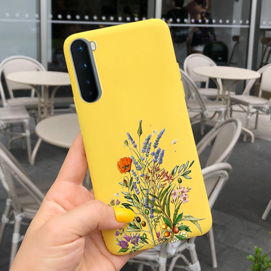 For Phone Case OnePlus Nord Cover Soft Silicone Leopard Flower Butterfly Painted Candy TPU Case For One Plus Nord 1 + Nord Coque