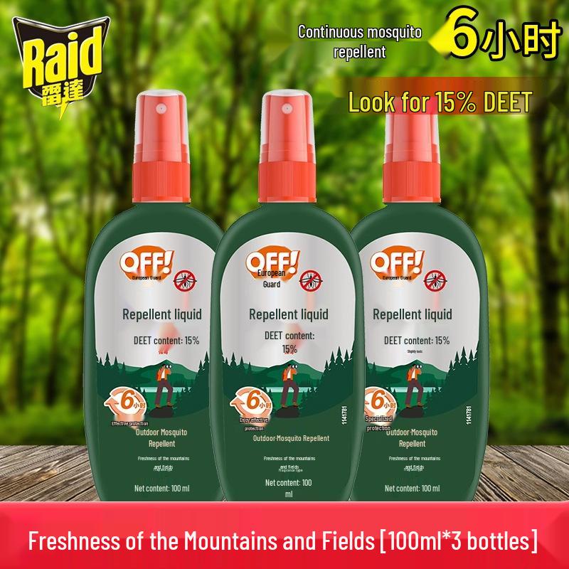 Johnson Raid Off 15% DEET Wilderness Mosquito Repellent for Hiking & Outdoor Adventures