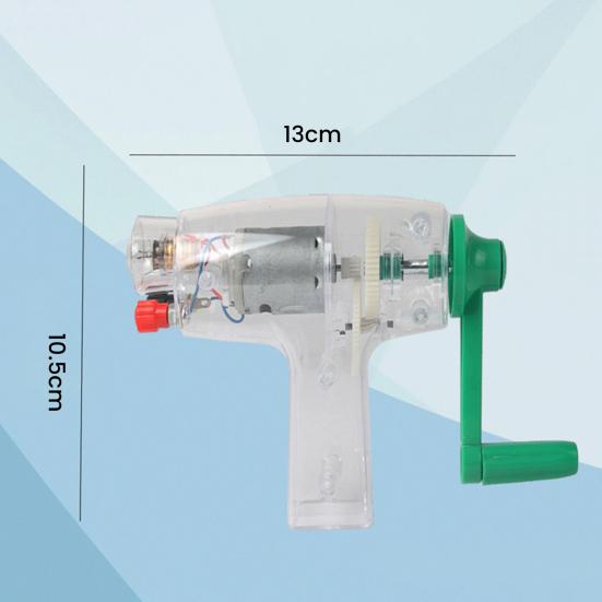 DIY Hand Crank Driven Electricity Generator Experiment Children Education Toy