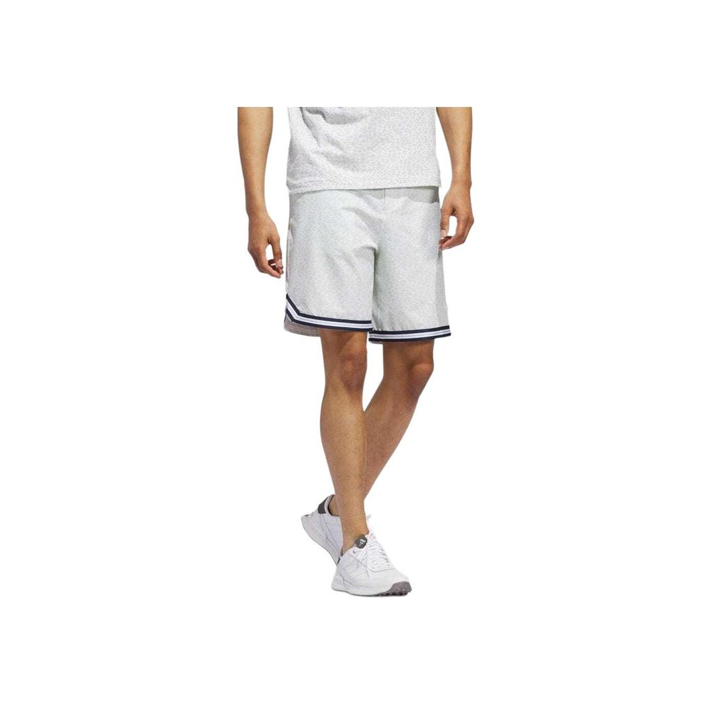 adidas Reißverschluss Bund Allover-Print Shorts Herren Shorts Weiß IN9262