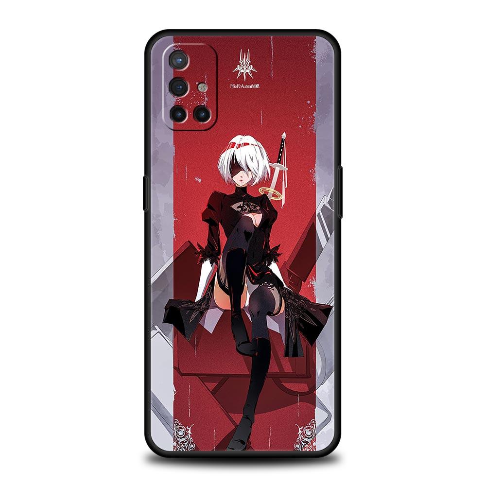 Nier Automata Cartoon For OnePlus 10 Pro 9 8T 8 Nord N10 7 7T 9R Phone Case For 1+ Nord 2T CE 2 N100 N200 Z 5G Soft Black Cover