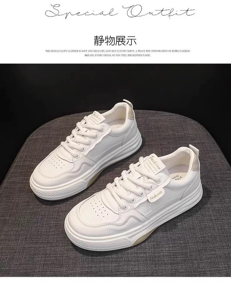 Flat white shoes women's versatile niche board shoes new spring high casual sports shoes