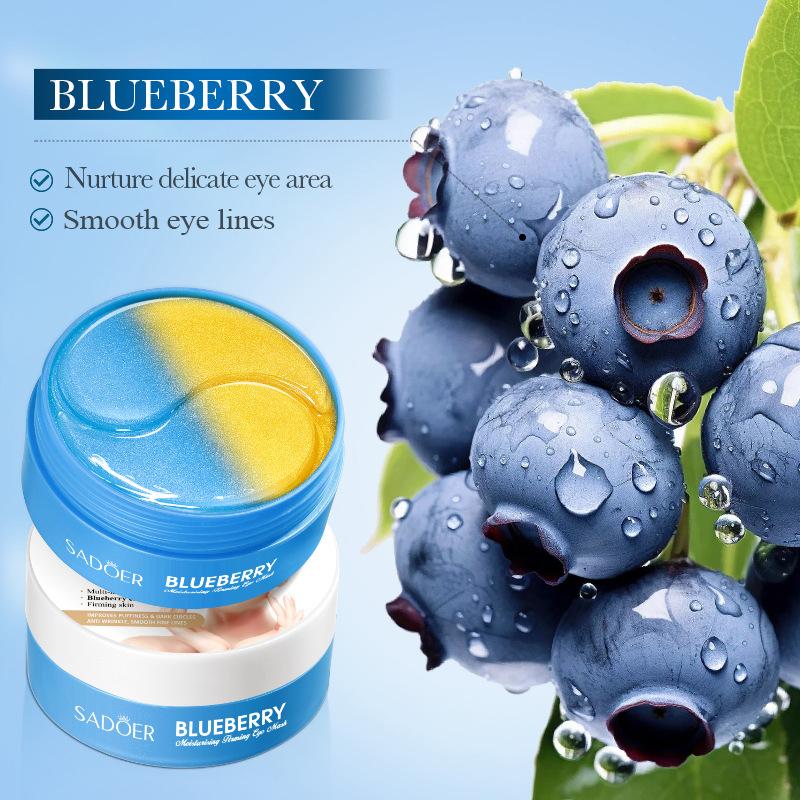 SADOER Blueberry Eye Mask Nourishing, And Moisturizing for All Skin Types 30 Pairs/bottle