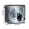 Ein Schwarzbär macht einen Spaziergang 5D Diamantmalerei Aufbewahrungskorb Vollrunde Bohrer Mosaik Diamantstickerei Kreuzstich-Sets Heimdekor Heimdekor