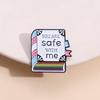 Cartoon Book Individualistic Design Brooch With Charming Letter Feature For Fashion Lovers
