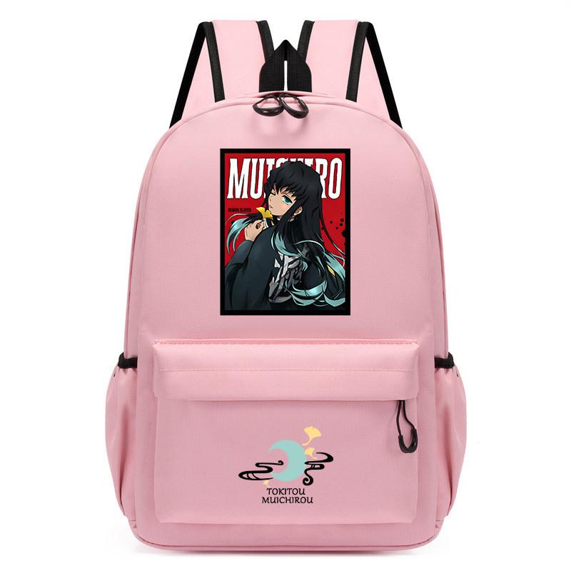 Student School Demon Slayer Print Backpack Casual Waterproof Small Bag