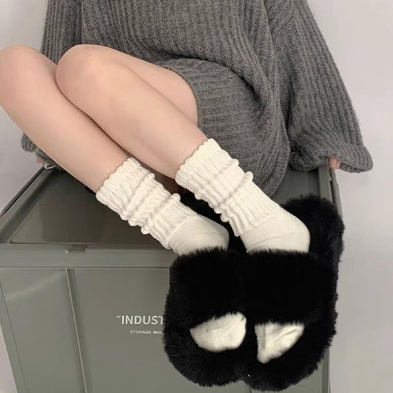 Avishu Daily Loose Fit Women s Big Golji Long Socks black