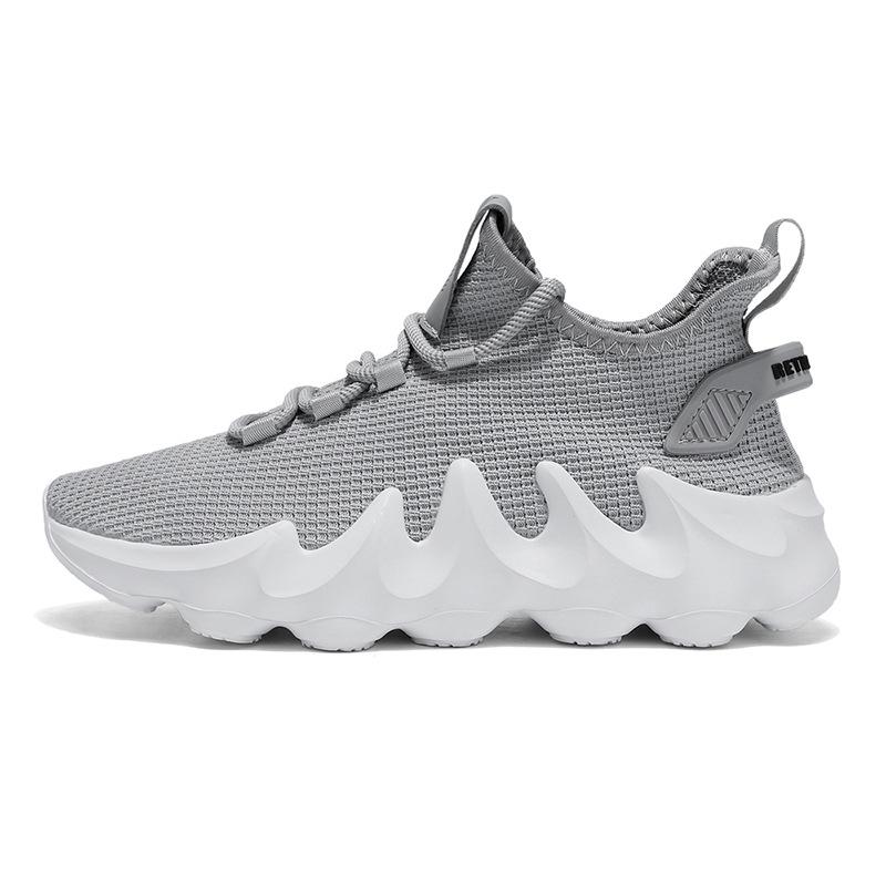 2024 New Large Size Men's Shoes Light Breathable Socks Shoes Men's Low-top Fly-woven Sports Shoes Casual Versatile Outdoor