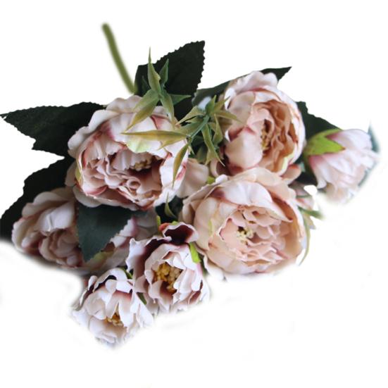 Artificial Silk Flower Peony Fake Flowers Bouquet Bride Wedding Party Home Decor