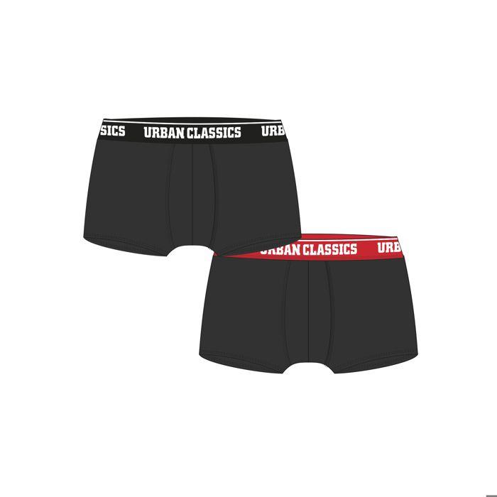 Boxers - Urban Classics - Lot De 2 - Noir - Coton Extensible - Grandes Tailles