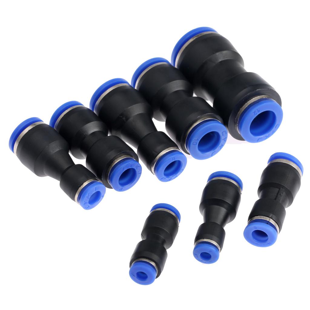 1Pc Plastic Pneumatic Fittings Push in Straight Reducer Connectors Water Hose Quick Connect for Air/Vacuum Water Hose 2 Ways
