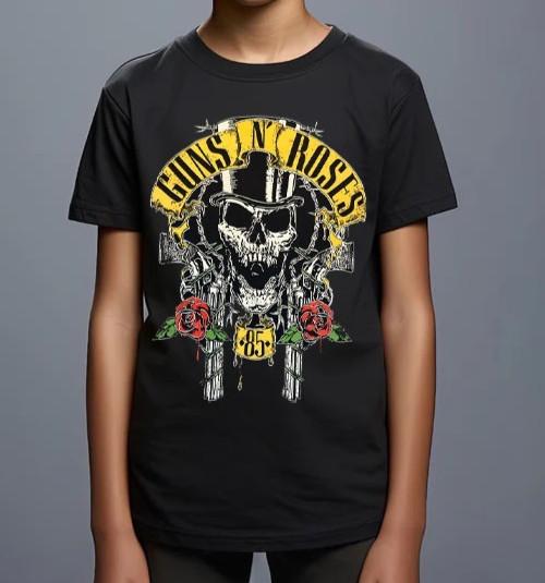 Guns N Roses 85 Punk Rock Band Youth s Black T-Shirt XXXL