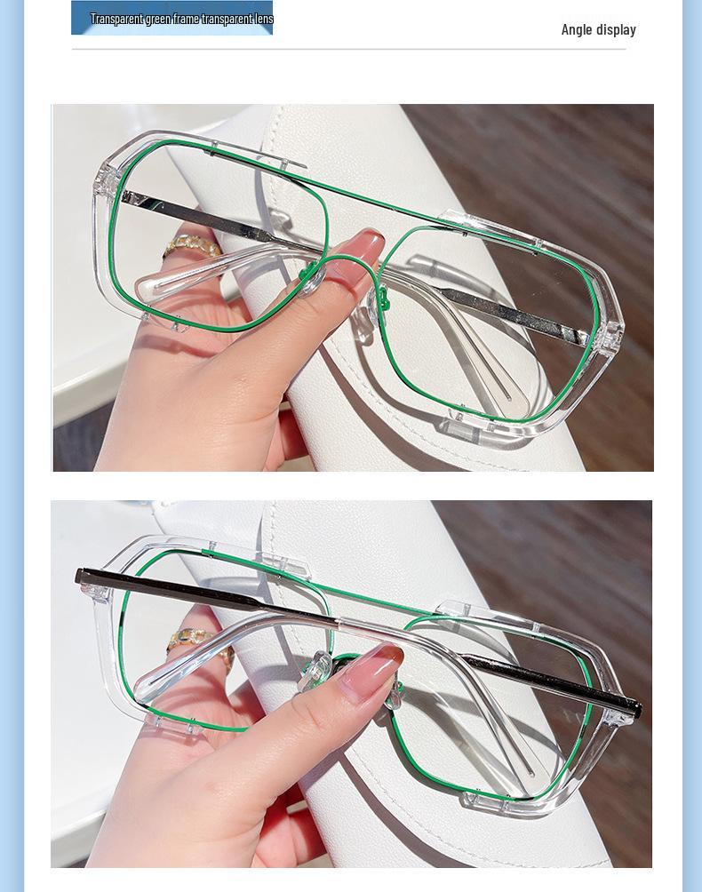 Trendy Retro Korean One-Piece Concave Sunglasses for Men & Women