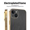 KADEM For iPhone 14 Case Electroplating Silk Texture PU+TPU Phone Back Cover