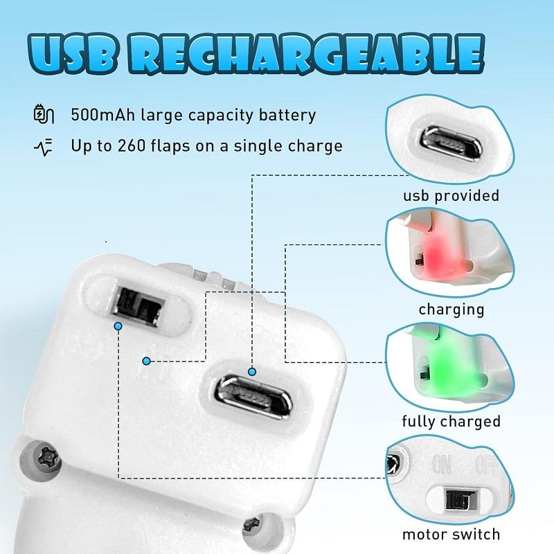 Spielzeug für Katzenvögel, wiederaufladbares elektrisches Vogelspielzeug mit flatternden Flügeln, Geräusch zwitschernder Vogel, Katzenminze, berührungsaktiviertes Plüschspielzeug