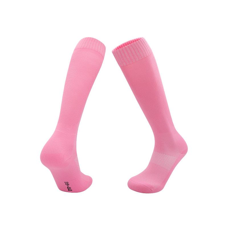 Non-Slip Breathable Football Socks - Solid Color, Sweat-Wicking, Adult Long Sports Socks