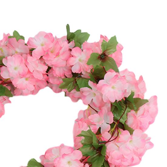 Ghirlanda di fiori di ciliegio artificiali da 90,5 pollici, fiori finti da appendere, decorazione primaverile per casa, matrimoni, feste, arco, giardino, ufficio.