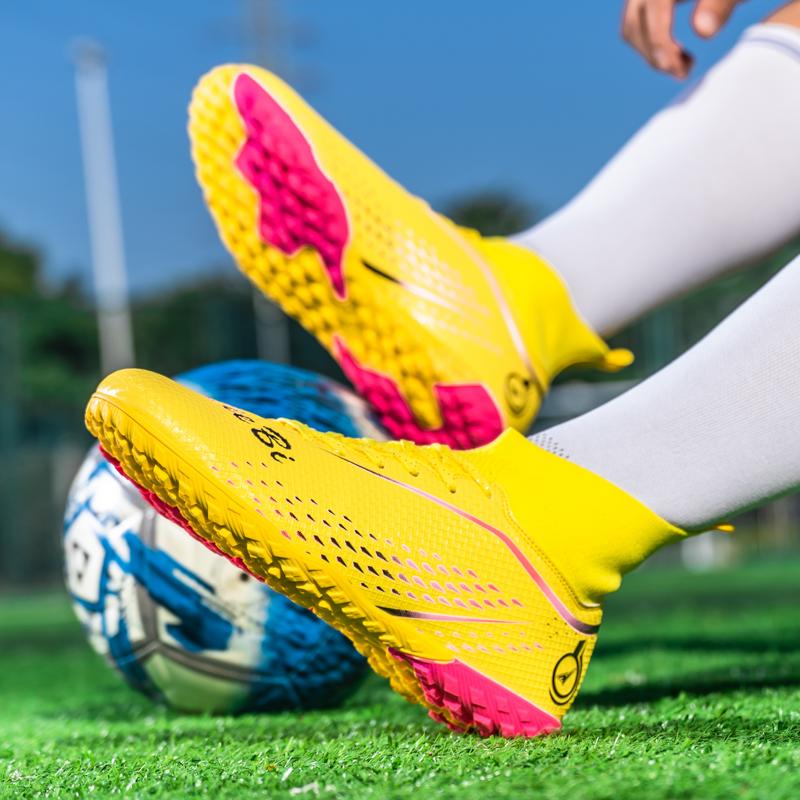 33-46 Men's/Women's Football Boots Rubber Soft Sole Short Nails Artificial Turf Youth Kids Football Shoes