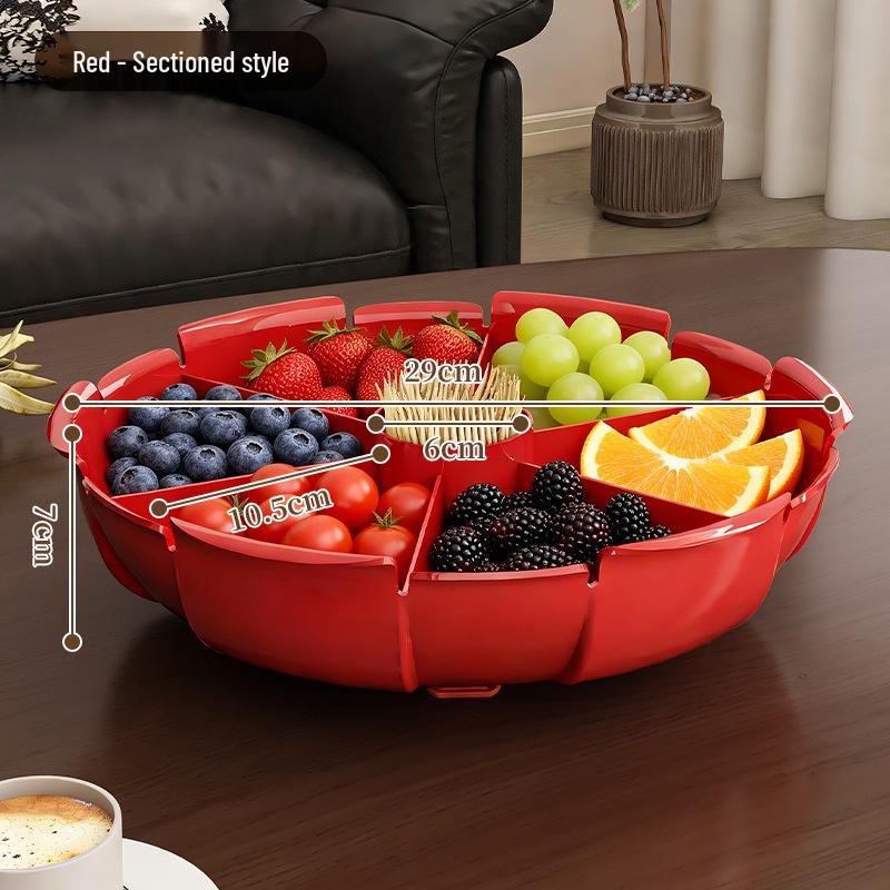 High Transparency Thickened Fruit and Nut Display Plate for Living Room